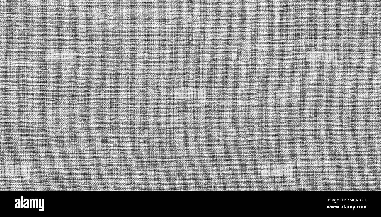gray fabric texture, linen woven canvas as background Stock Photo
