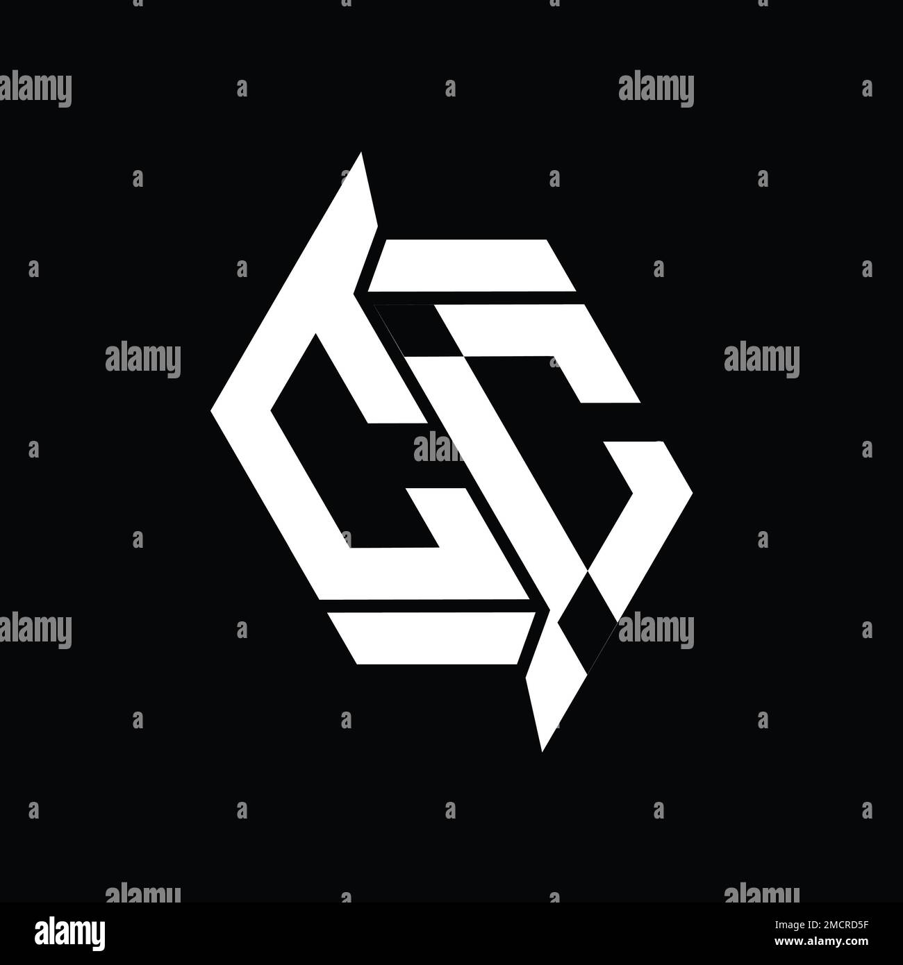 CC Logo monogram hexagon modern abstract shape vector images design ...