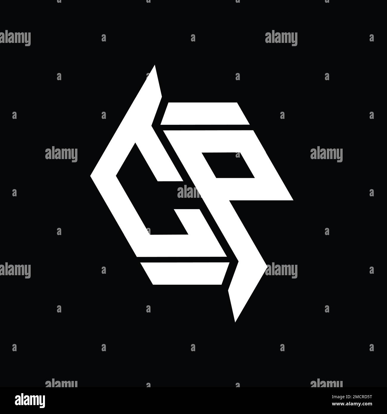CP Logo monogram hexagon modern abstract shape vector images design ...