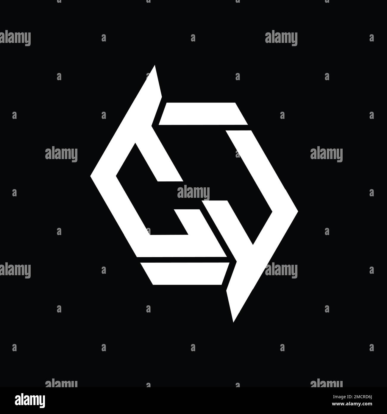 CJ Logo monogram hexagon modern abstract shape vector images design ...