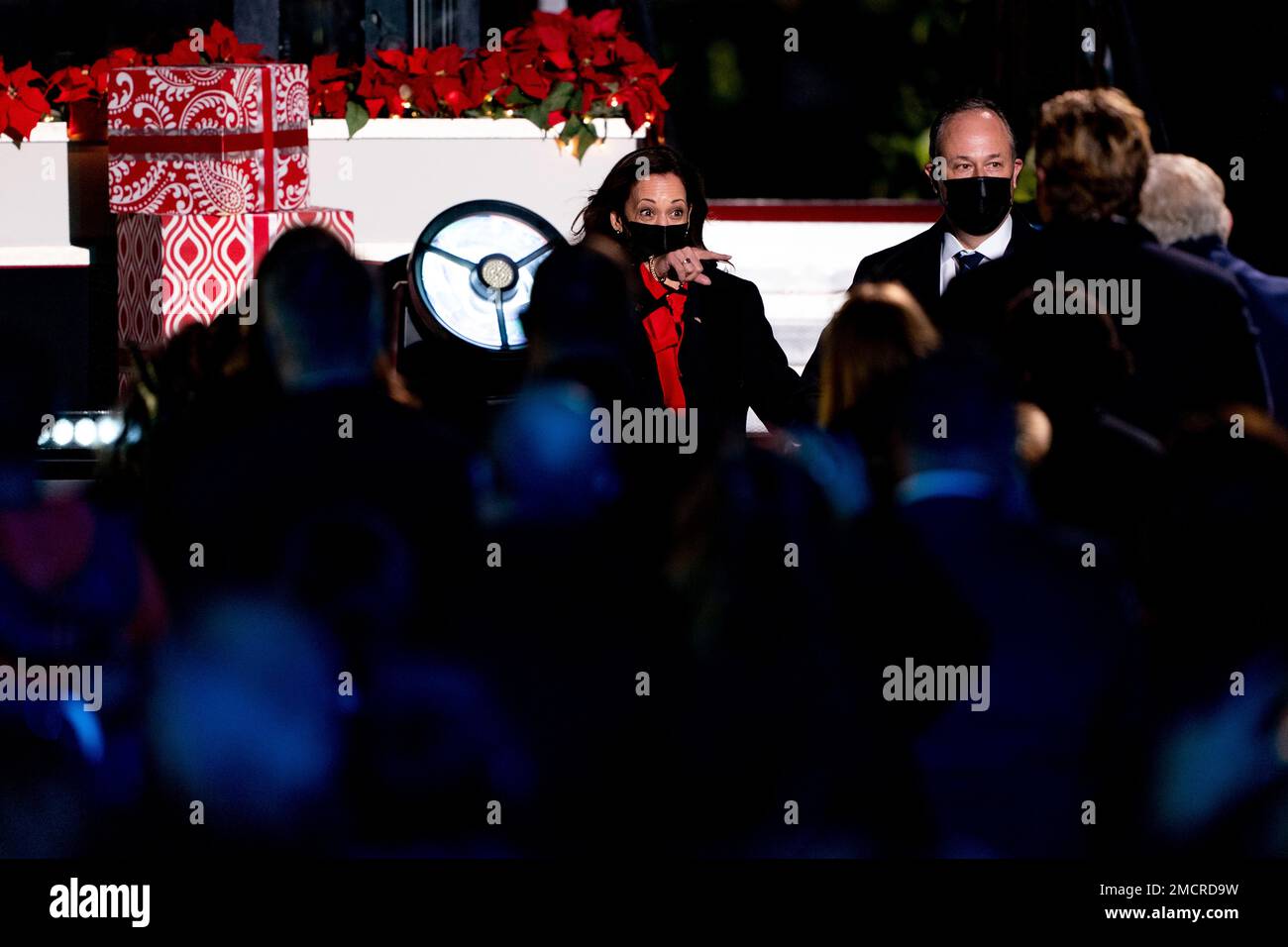 Vice President Kamala Harris her husband Doug Emhoff attend the ...