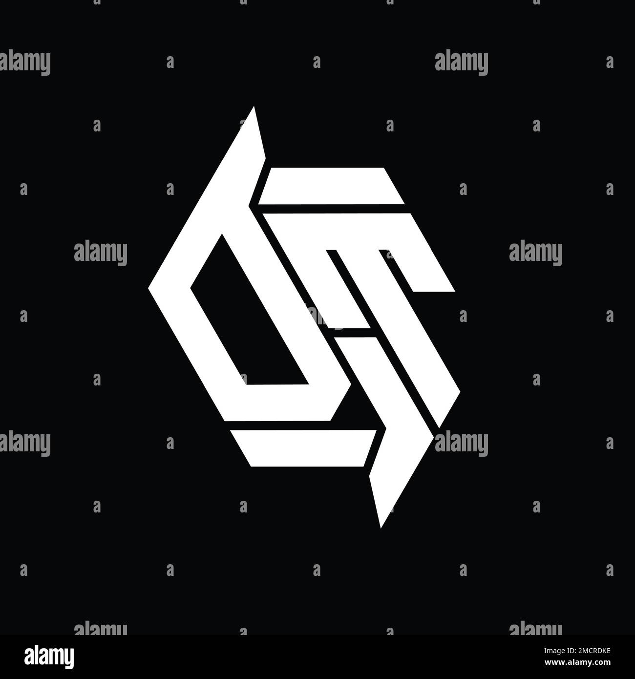 DT Logo monogram hexagon modern abstract shape vector images design ...