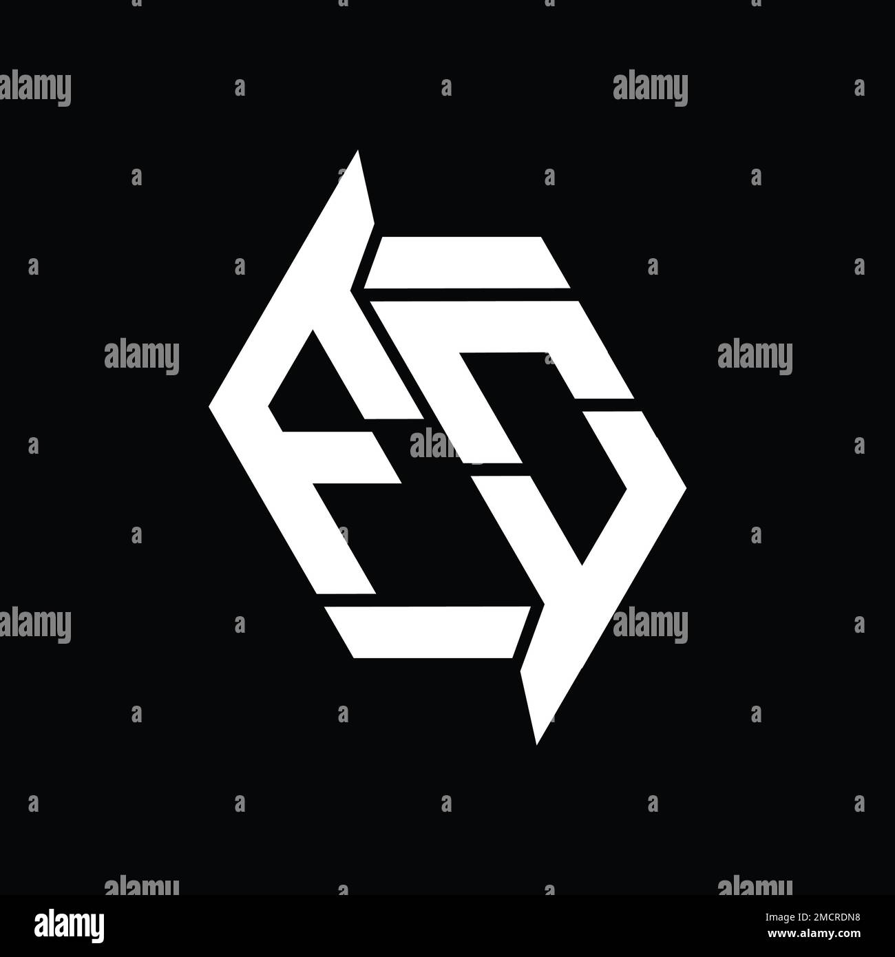 FO Logo monogram hexagon modern abstract shape vector images design ...
