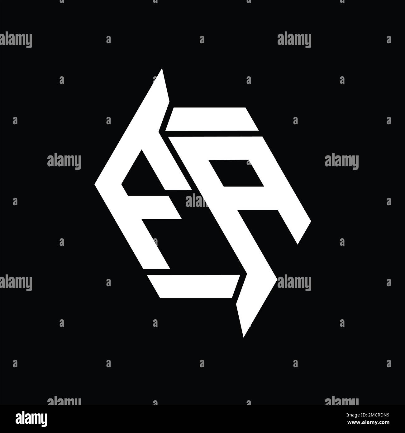 FA Logo monogram hexagon modern abstract shape vector images design ...