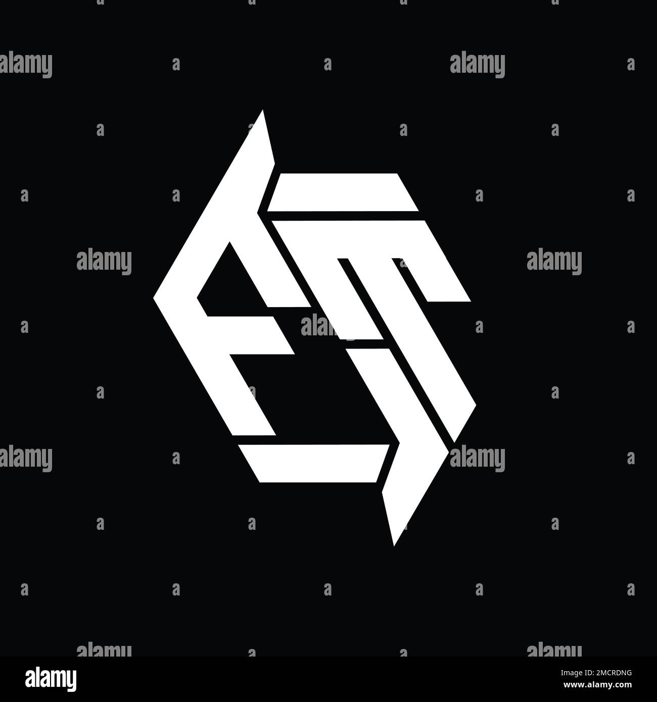 FT Logo monogram hexagon modern abstract shape vector images design ...