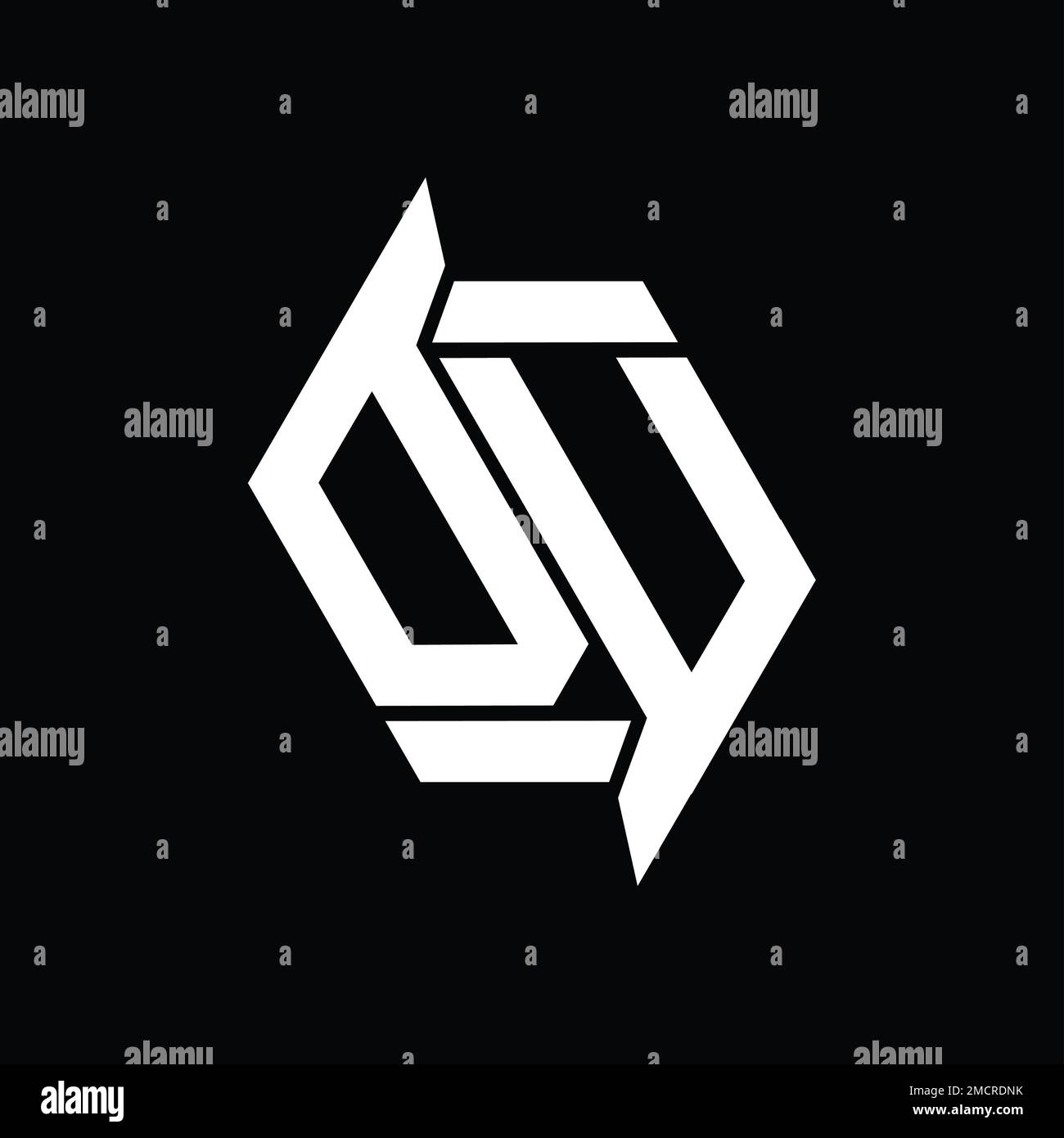 DU Logo monogram hexagon modern abstract shape vector images design ...