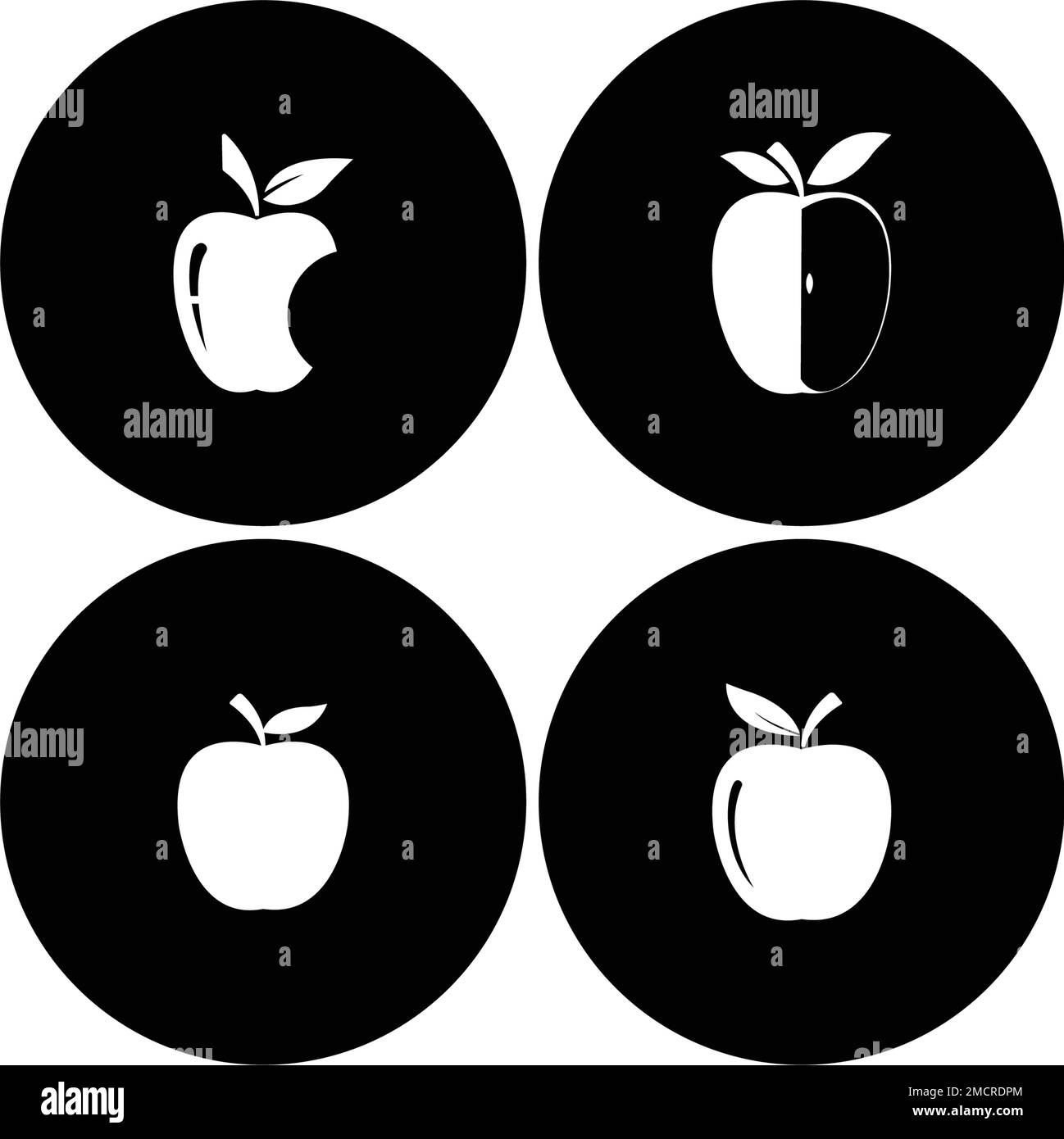 Healthy Apple icon logo vector illustration Stock Vector Image & Art ...
