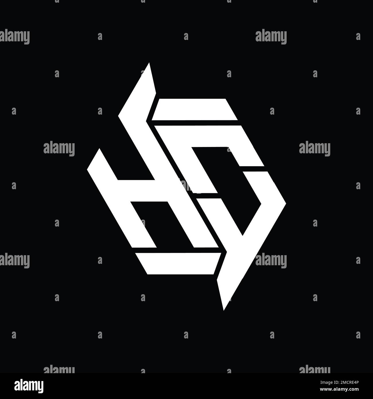 HO Logo monogram hexagon modern abstract shape vector images design ...