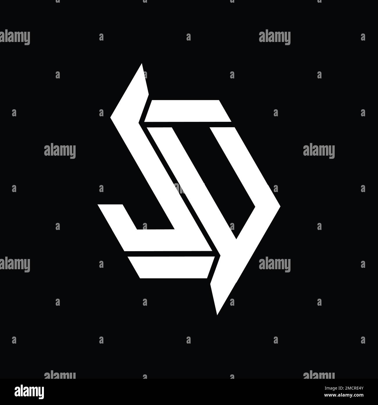 JU Logo monogram hexagon modern abstract shape vector images design ...