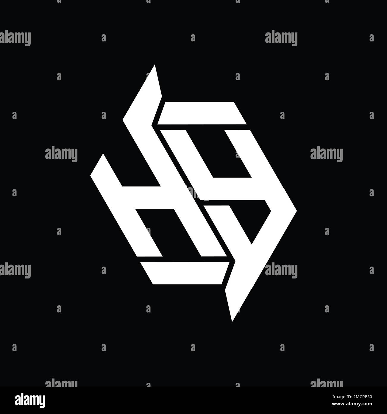 HY Logo monogram hexagon modern abstract shape vector images design ...