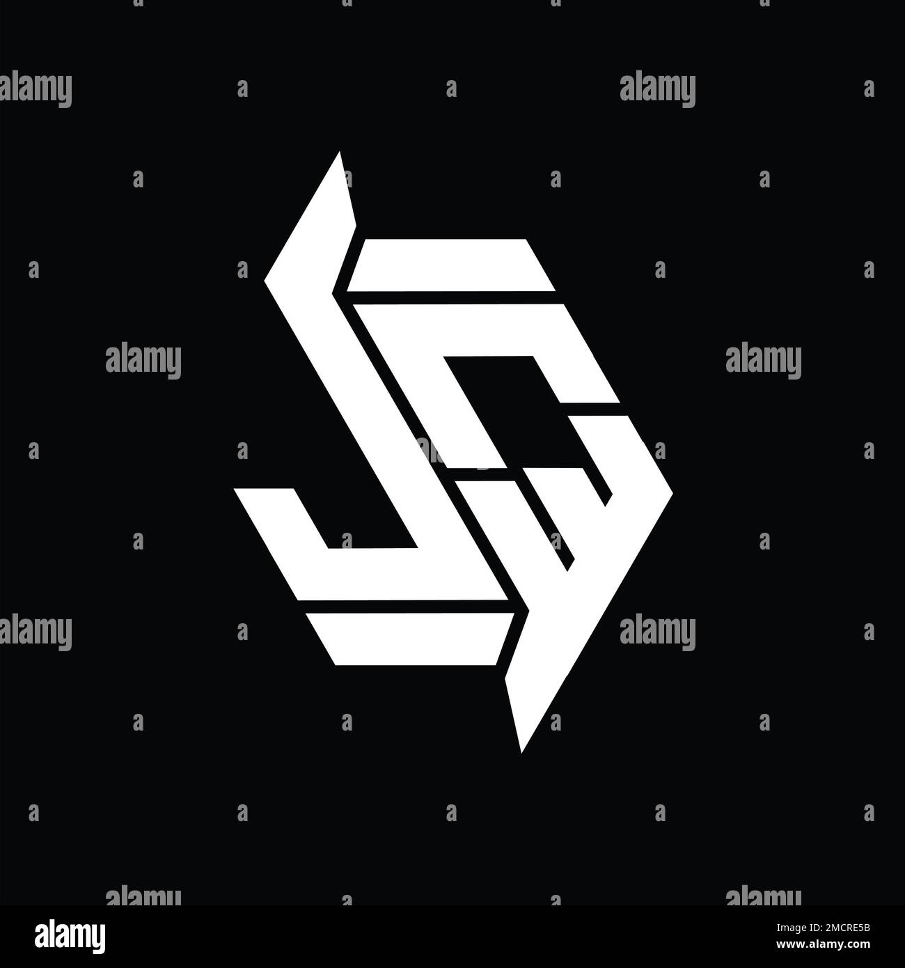 JQ Logo monogram hexagon modern abstract shape vector images design ...