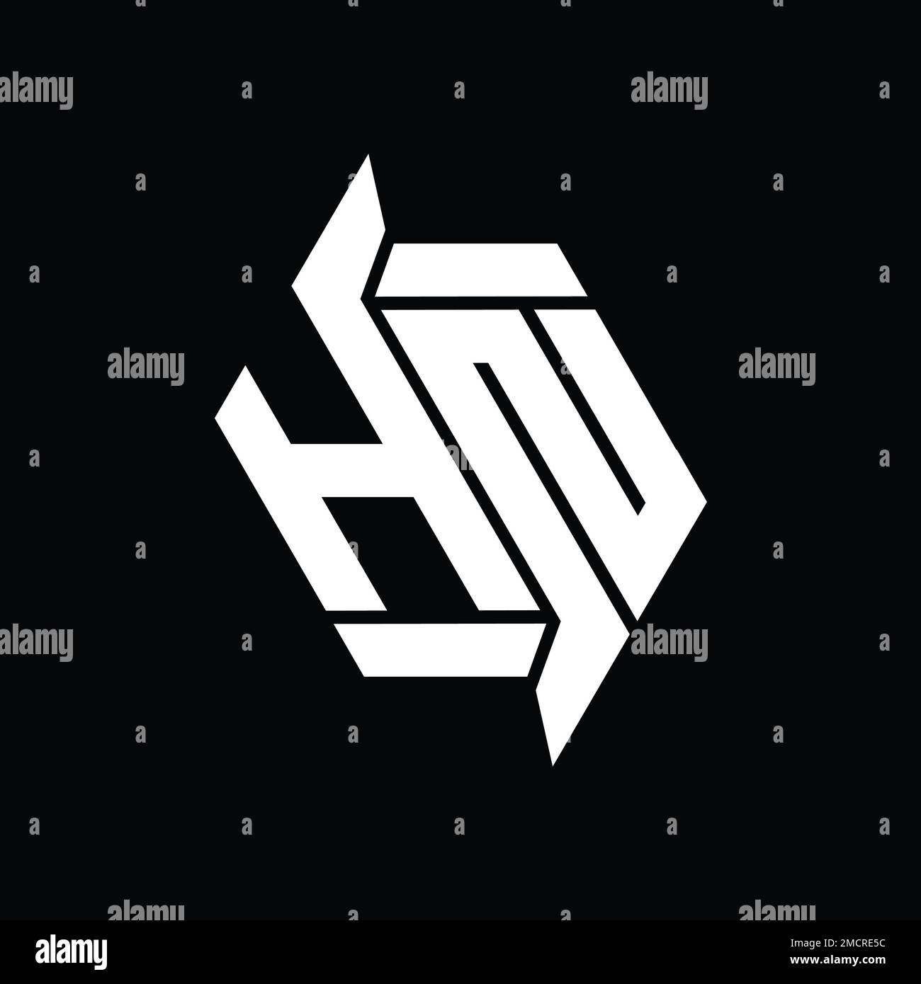 HN Logo monogram hexagon modern abstract shape vector images design ...