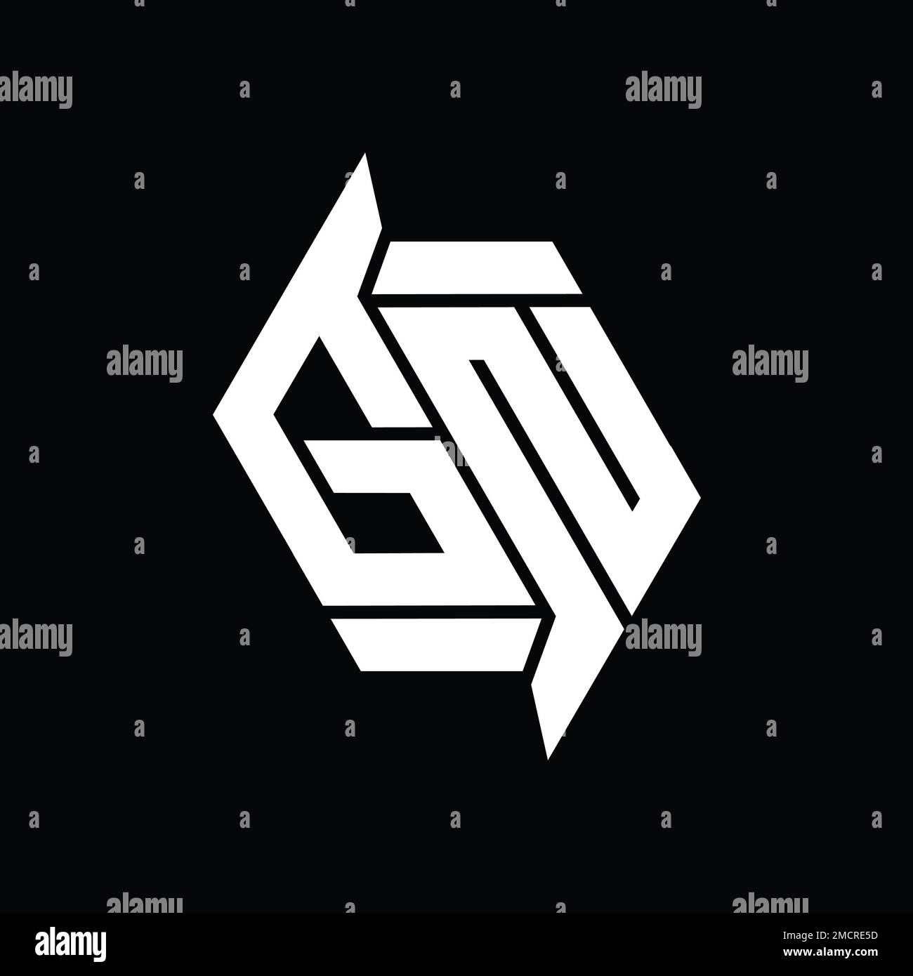 GN Logo monogram hexagon modern abstract shape vector images design