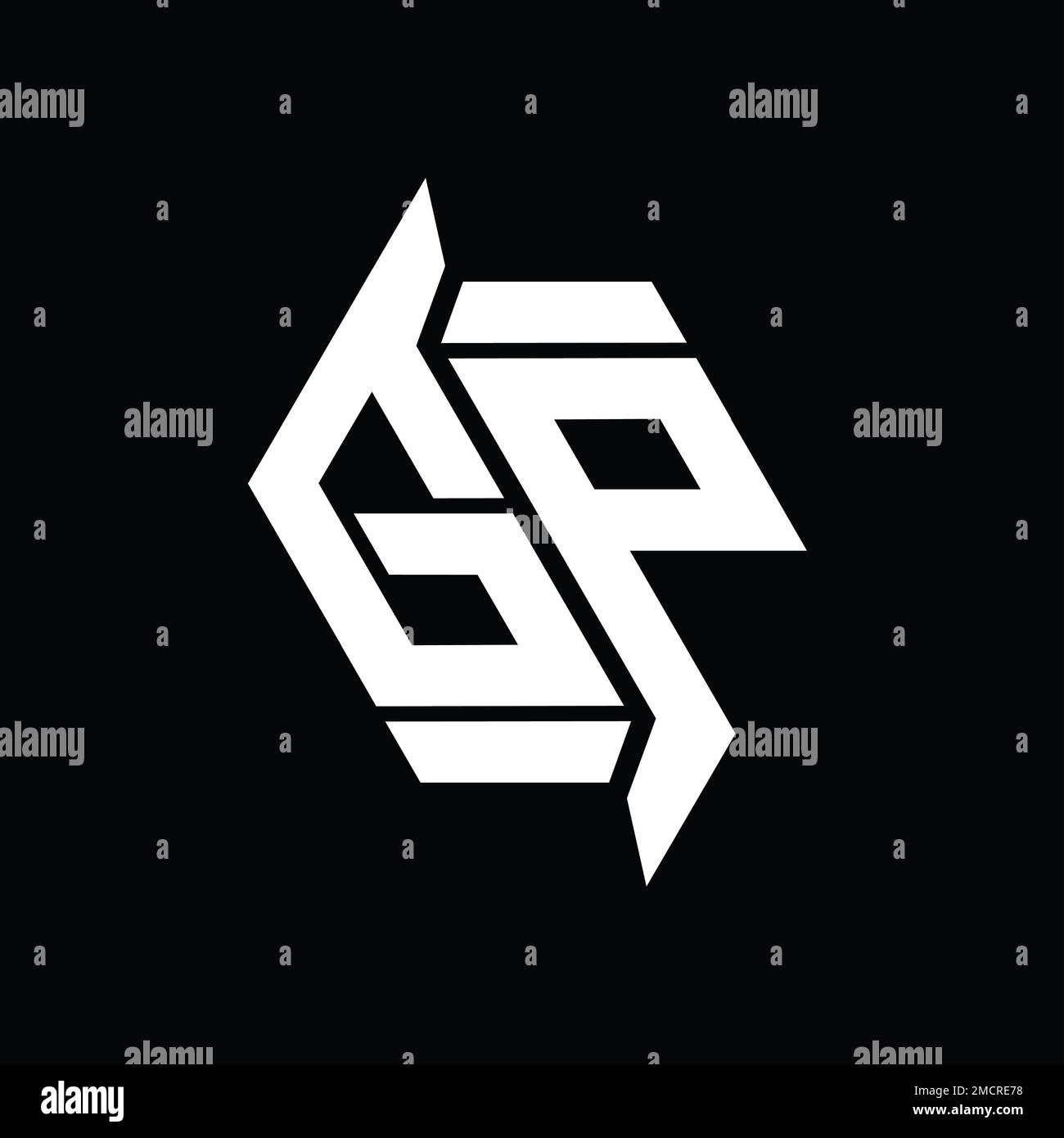 GP Logo monogram hexagon modern abstract shape vector images design ...