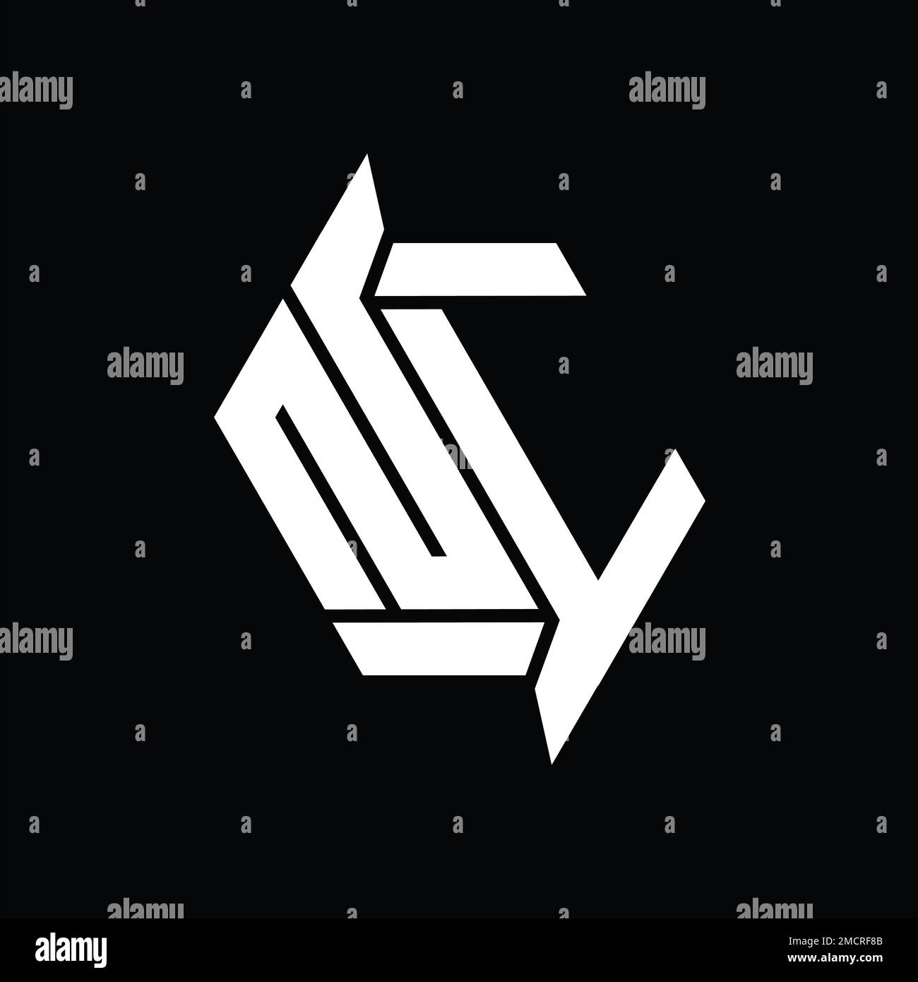 NL Logo monogram hexagon modern abstract shape vector images design ...