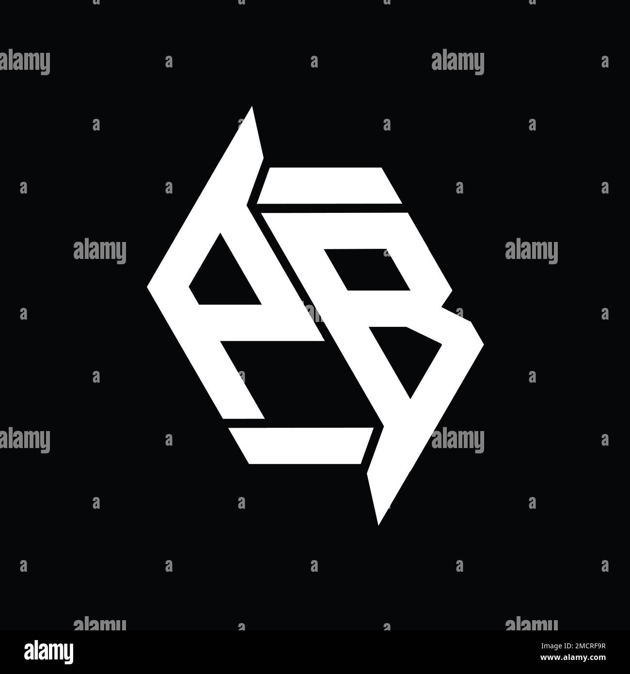 PB Logo monogram hexagon modern abstract shape vector images design  template Stock Photo - Alamy