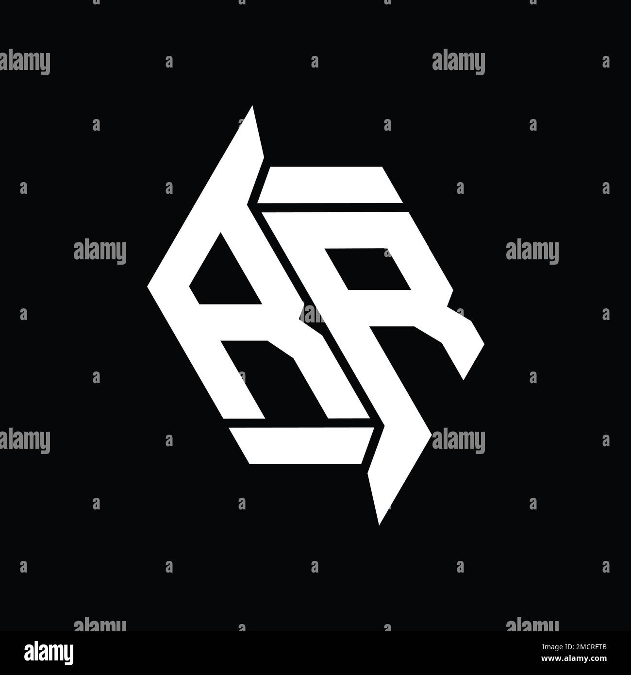 RR Logo monogram hexagon modern abstract shape vector images design ...