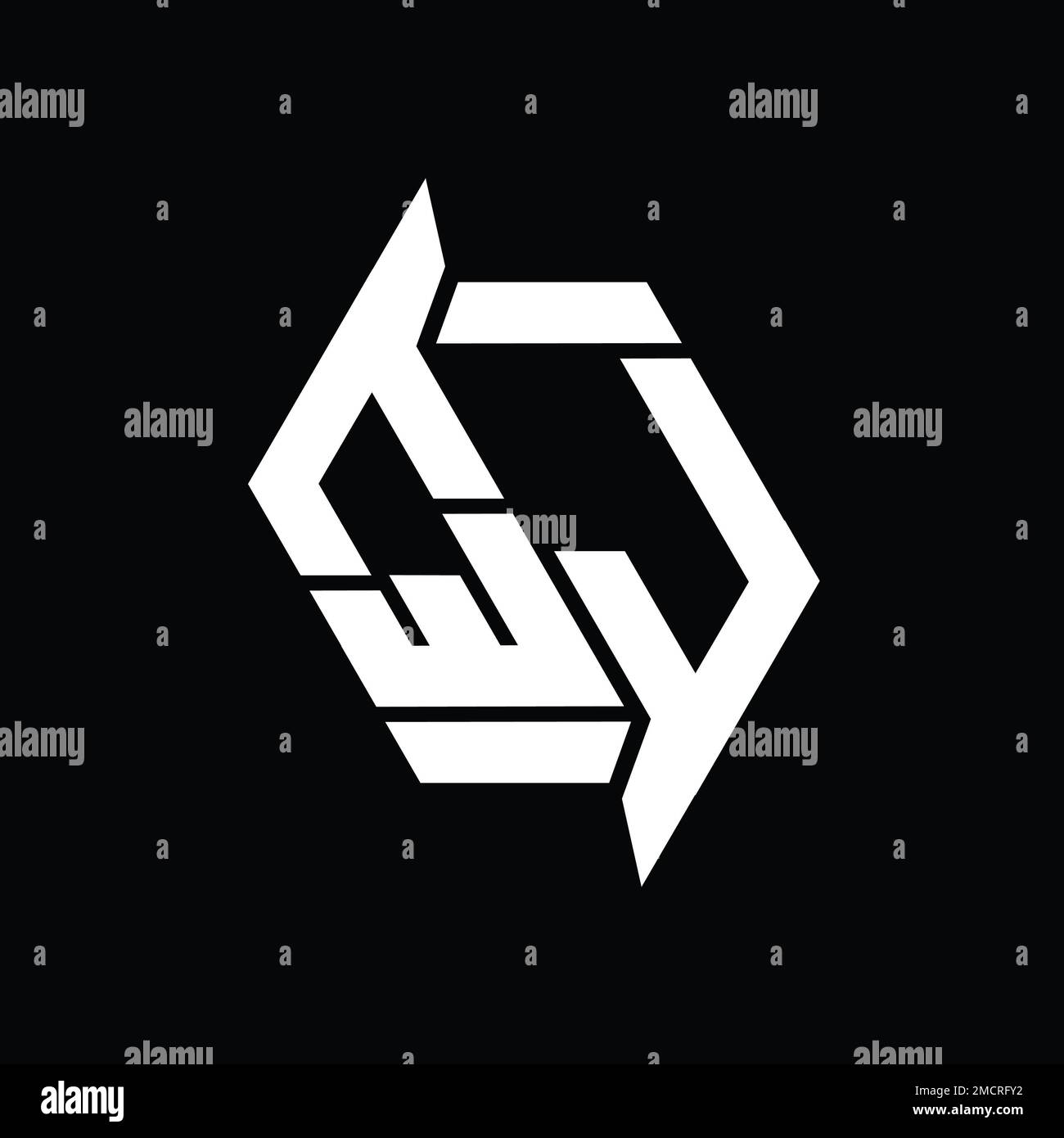 QJ Logo monogram hexagon modern abstract shape vector images design ...