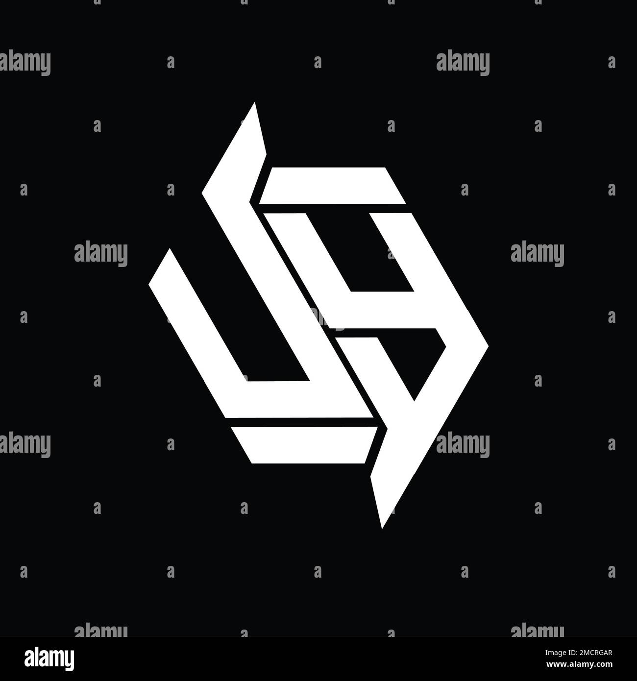 UY Logo monogram hexagon modern abstract shape vector images design ...