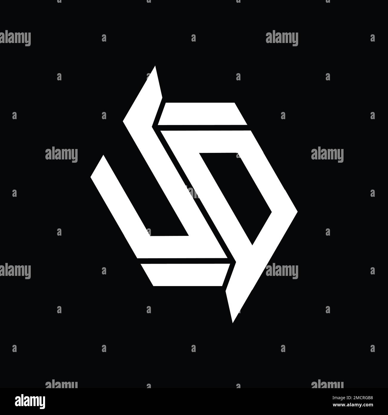 UD Logo monogram hexagon modern abstract shape vector images design ...