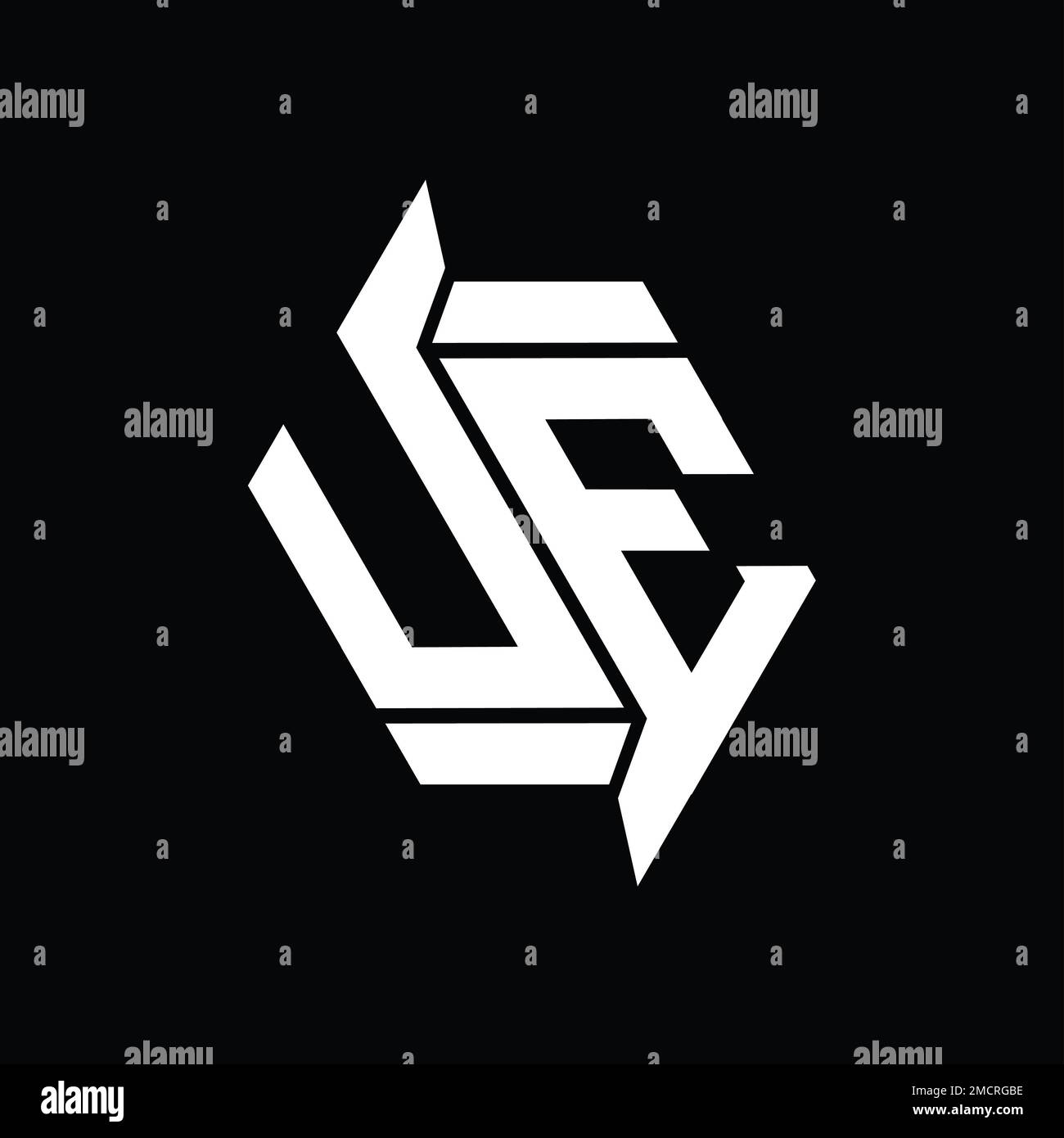 UE Logo monogram hexagon modern abstract shape vector images design ...