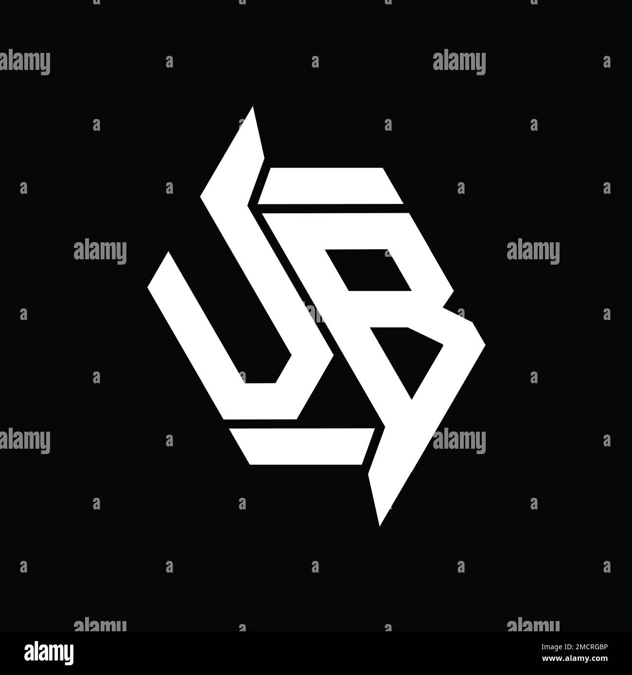 VB Logo monogram hexagon modern abstract shape vector images design ...