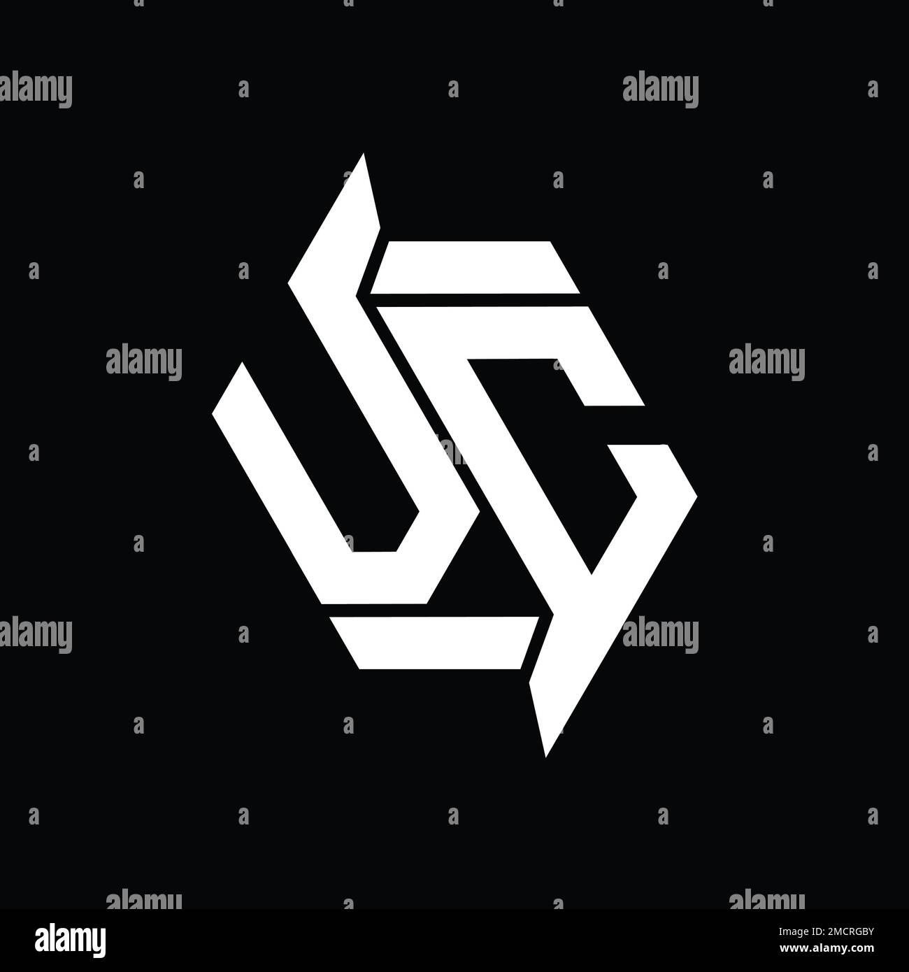 VC Logo monogram hexagon modern abstract shape vector images design ...
