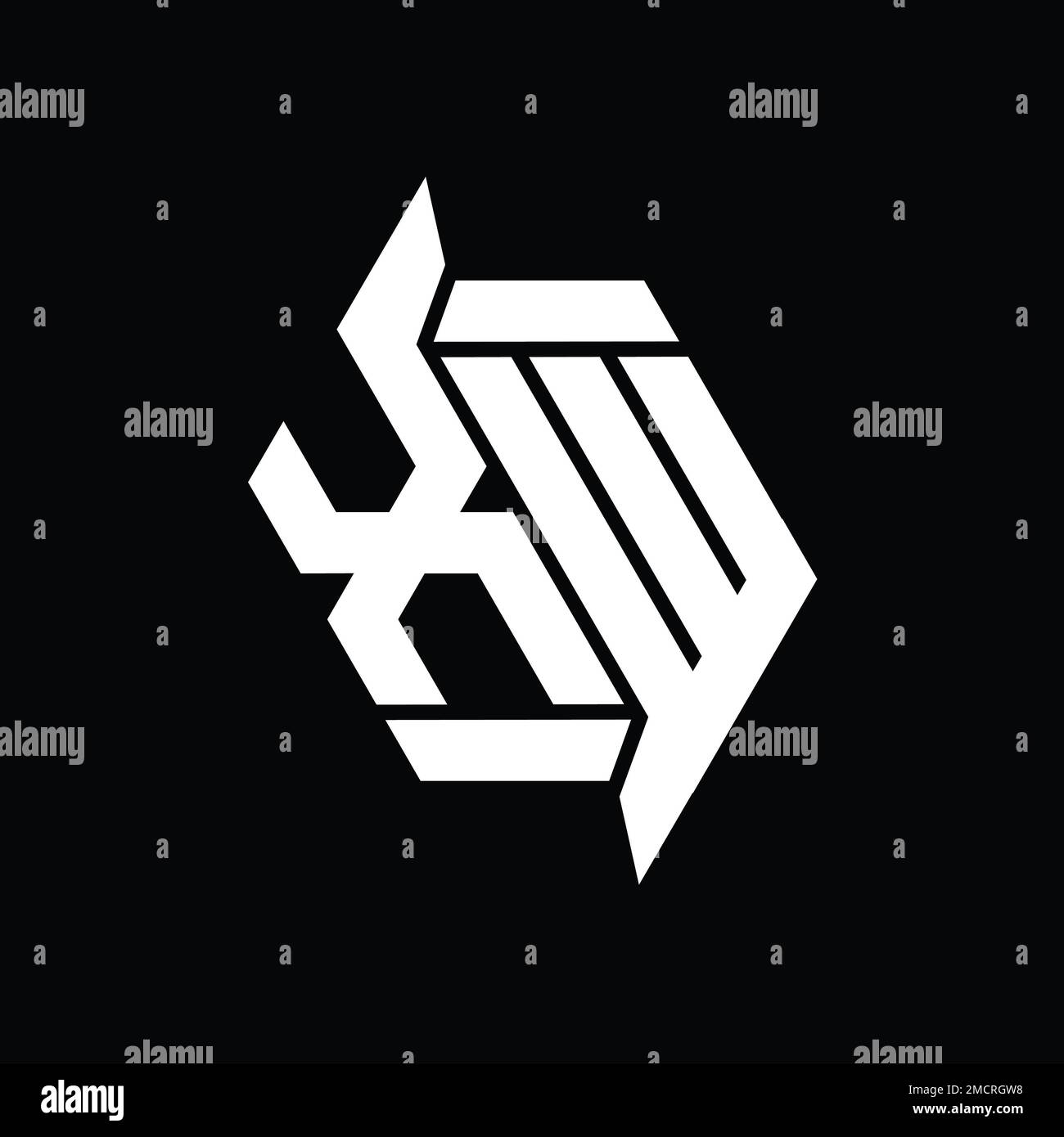 XW Logo monogram hexagon modern abstract shape vector images design ...