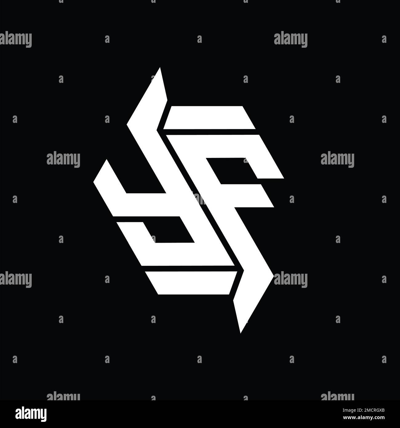 YF Logo monogram hexagon modern abstract shape vector images design ...