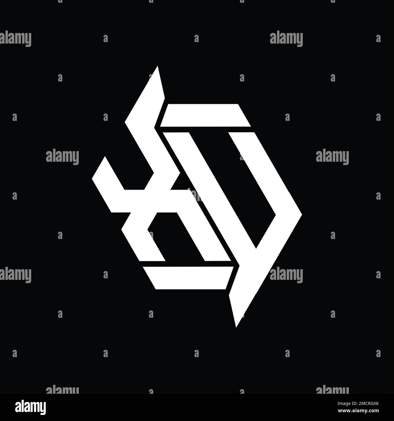 XU Logo monogram hexagon modern abstract shape vector images design ...