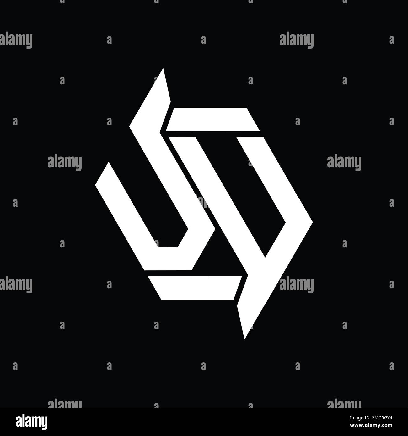 VU Logo monogram hexagon modern abstract shape vector images design ...