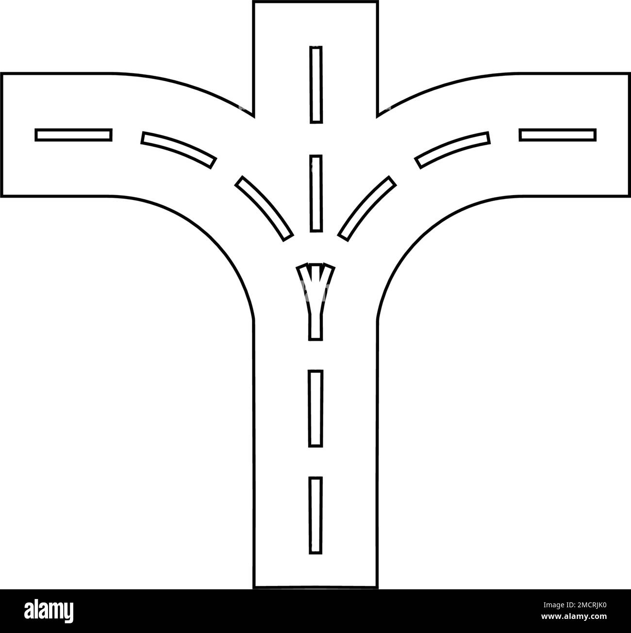 fork in the road icon logo illustration design Stock Vector Image & Art