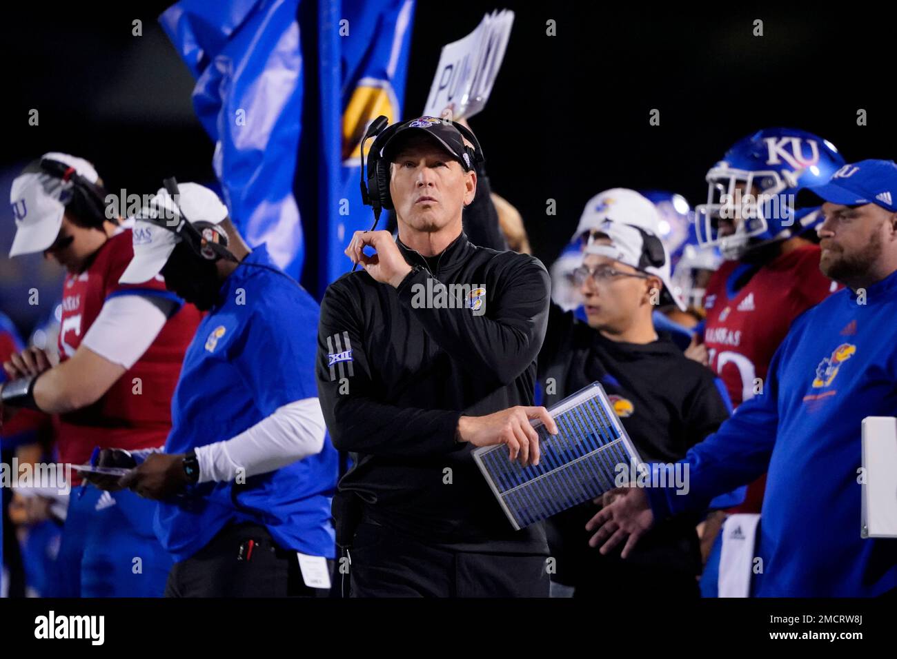 Kansas head coach Lance Leipold during an NCAA college football game