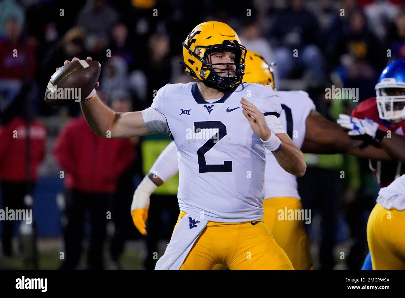 West Virginia quarterback Jarret Doege passes during an NCAA college football game against