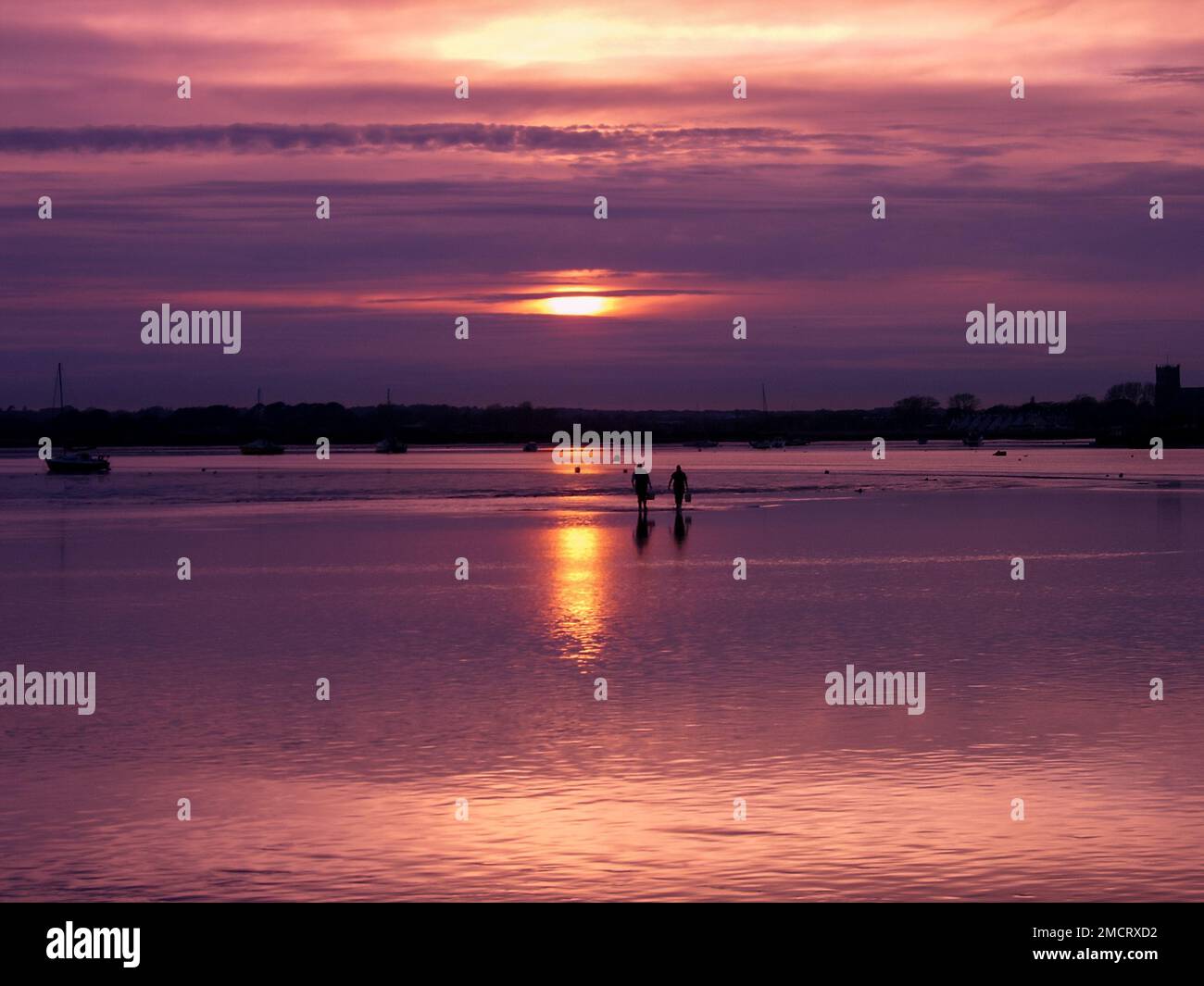 Purple sunset over sea on hi-res stock photography and images - Alamy