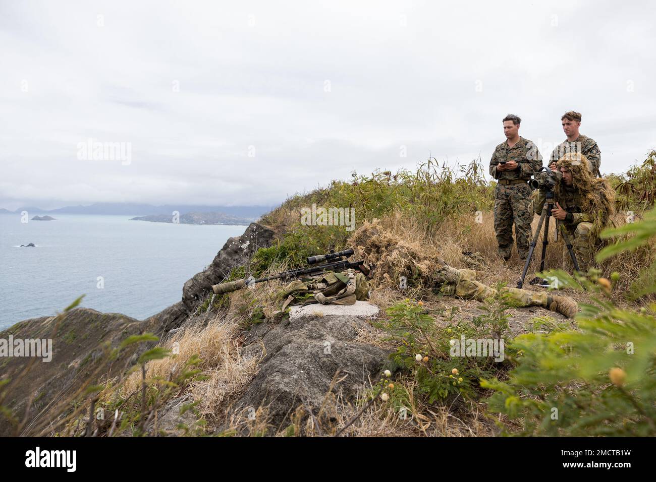 MARINE CORPS BASE HAWAII (July 9, 2022) An Australian Army sniper from