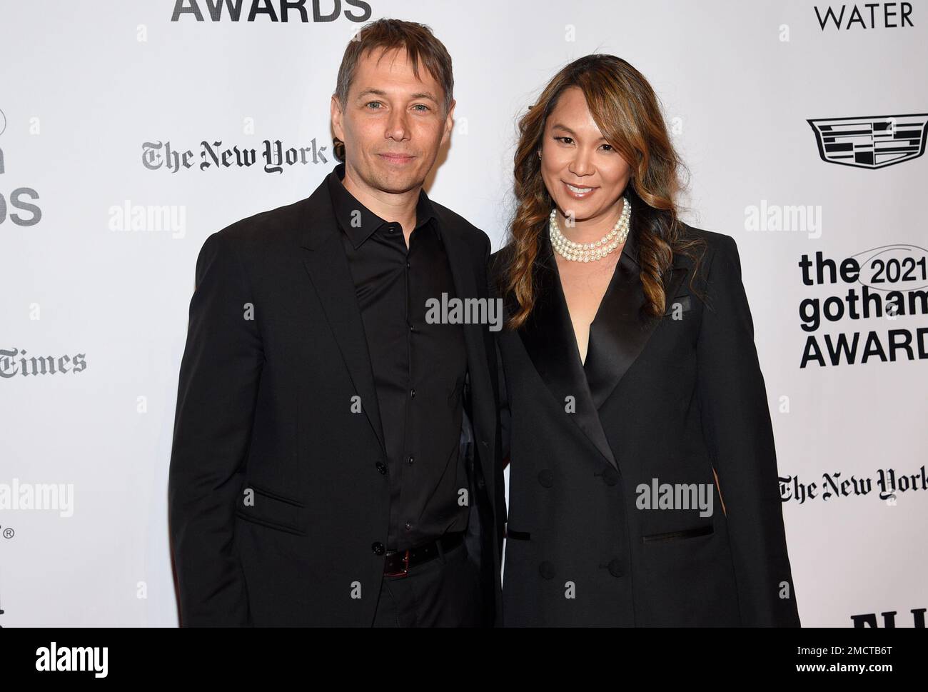 Sean Baker, left, and Samantha Quan attend the Gotham Awards at