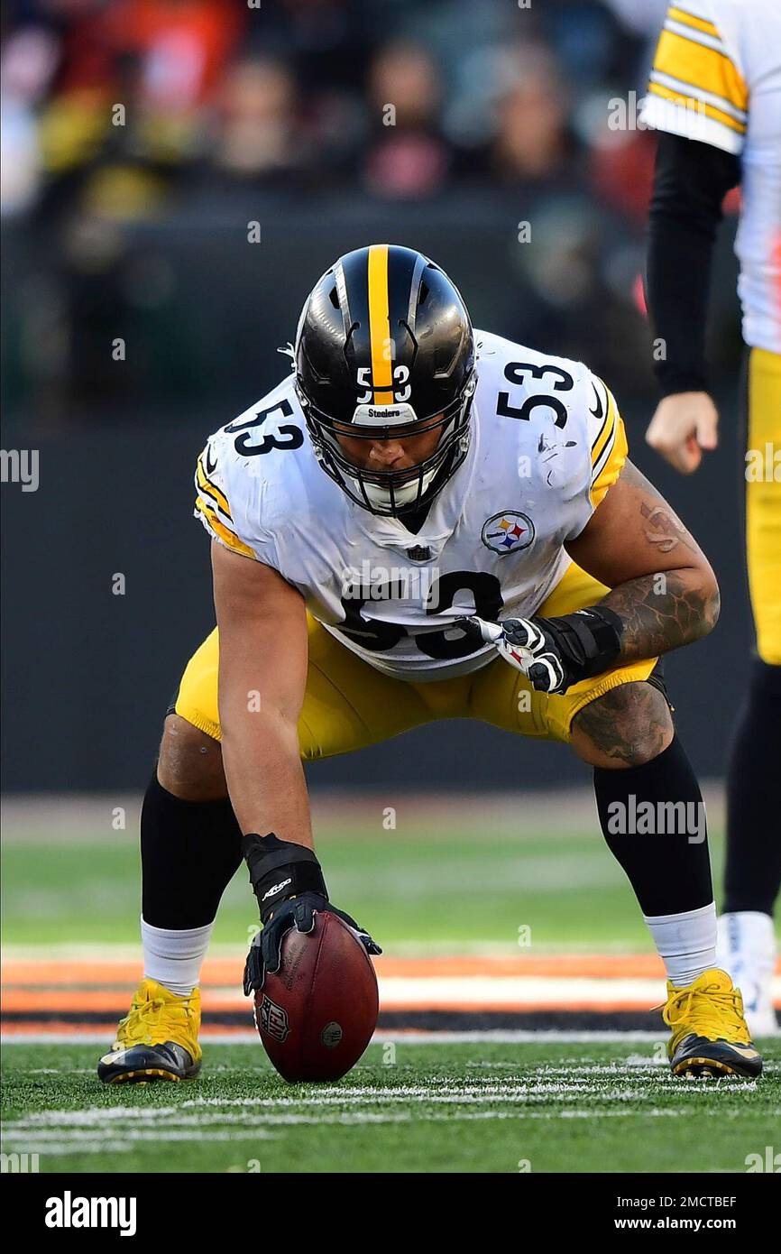 Pittsburgh Steelers center Kendrick Green walks on the sidelines during the  second half an NFL football game against the Cincinnati Bengals, Sunday,  Sept. 26, 2021, in Pittsburgh. The Bengals won 24-10. (AP