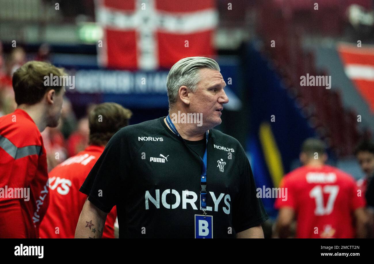 Malmo, Sweden. 21st Jan, 2023. Head coach Nikolaj Jacobsen of Denmark
