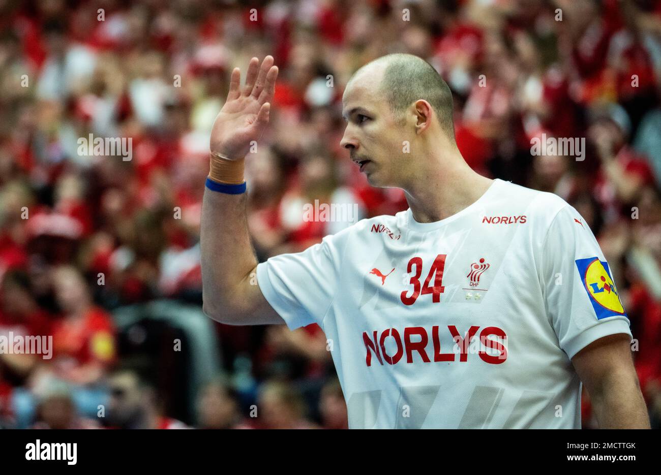Malmo, Sweden. 21st Jan, 2023. Simon Hald (34) of Denmark seen during