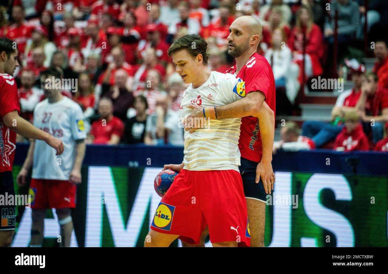 Malmo, Sweden. 21st Jan, 2023. Lukas (25) of Denmark and