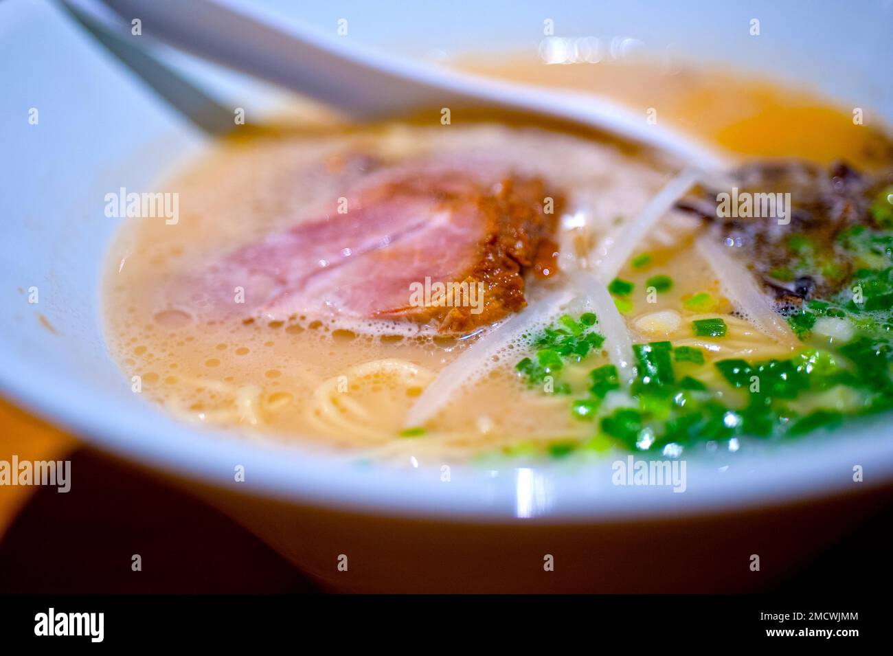 Original Japanese beef ramen noodles soup closeup Stock Photo Alamy
