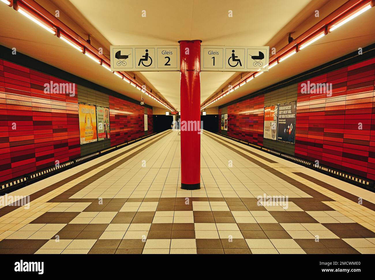 Wartenau underground station, Hamburg, Germany Stock Photo - Alamy