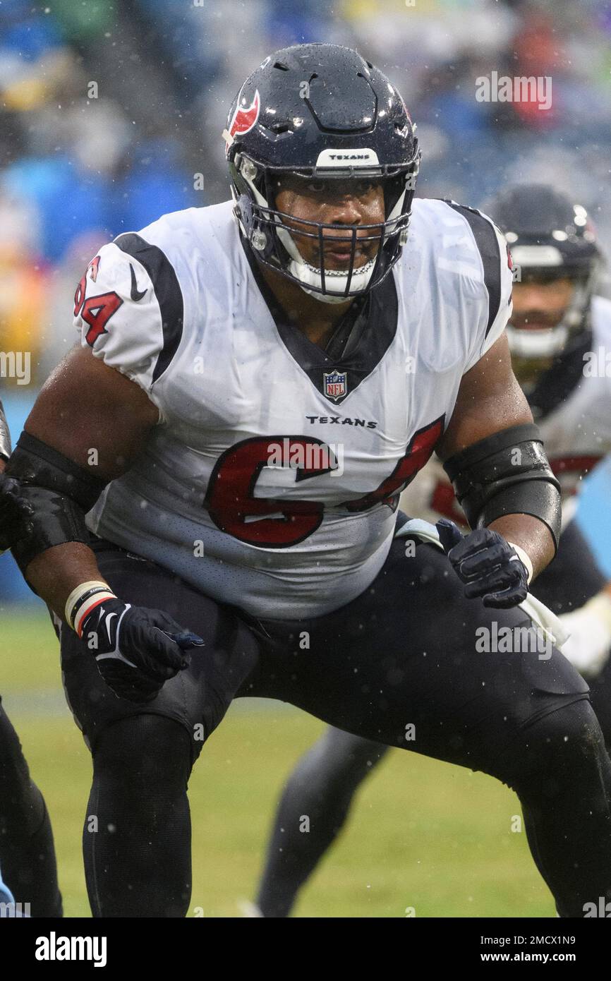 Offensive lineman (64) Justin McCray of the Houston Texans against