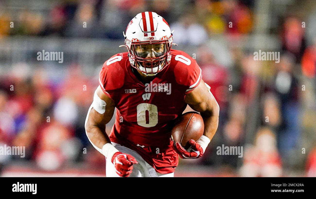 Wisconsin running back Braelon Allen (0) during the second half of an