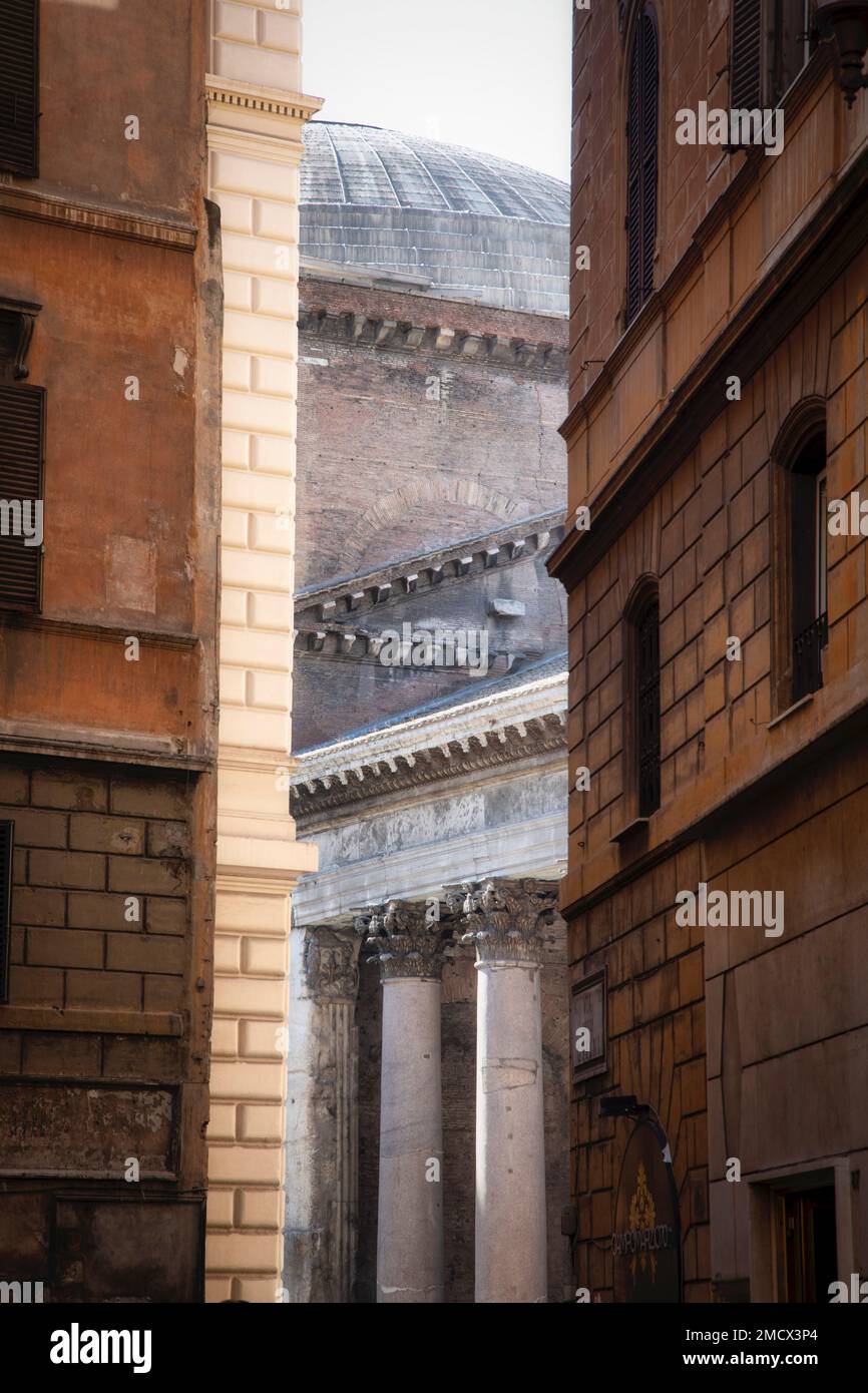 Buildings converge on the streets of Rome, Italy. Stock Photo