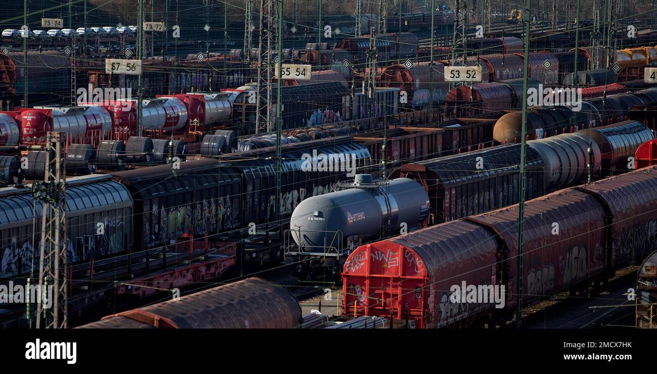 Train formation plant in the suburb of Vorhalle, marshalling yard ...