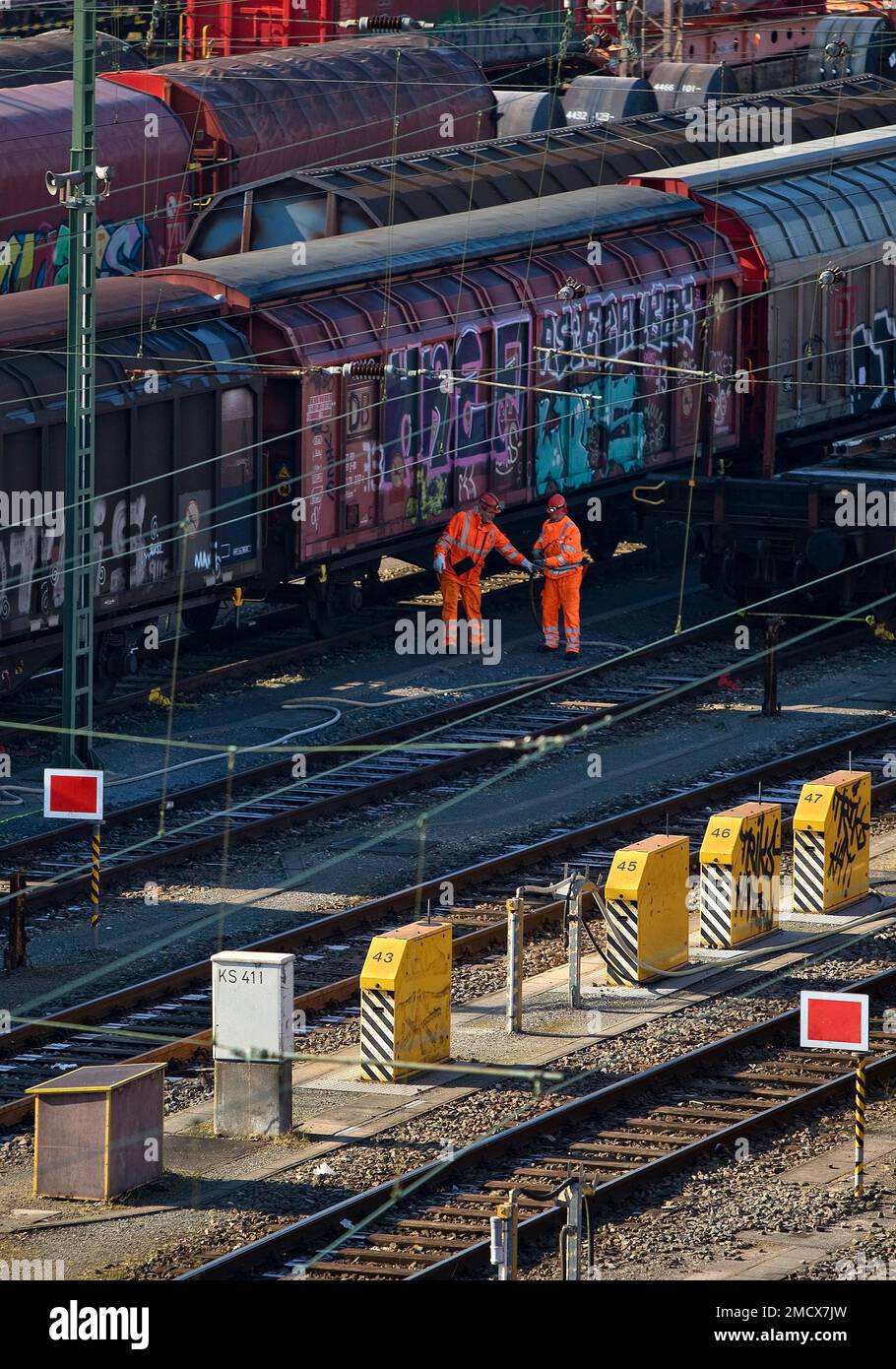 Train formation plant in the suburb of Vorhalle, marshalling yard ...