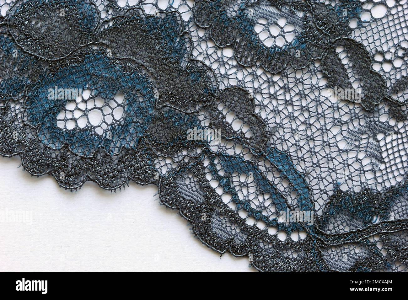 Black with lashes embroidery lace texture Stock Photo Alamy