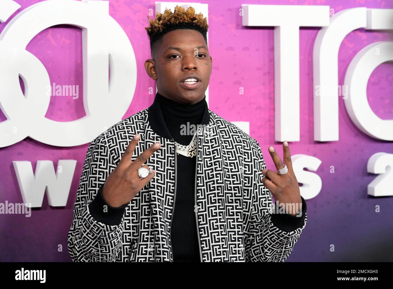 Yung Bleu arrives to the Soul Train Music Awards at the Apollo Theater on Saturday, Nov. 20